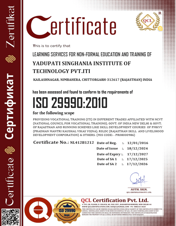 iso certificate